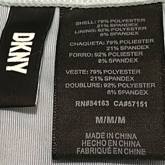 DKNY Women's M Hipster Bikini Bottoms Blue Colorblock High Waist Sporty New - Picture 8 of 9